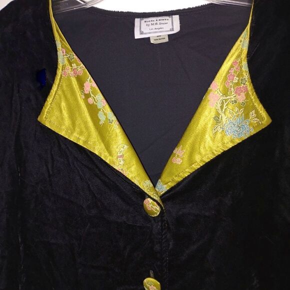 Vtg Toots Dierre Womens‎ Sz Medium Black Velvet 2 Pc Jacket Maxi Skirt - Picture 6 of 15